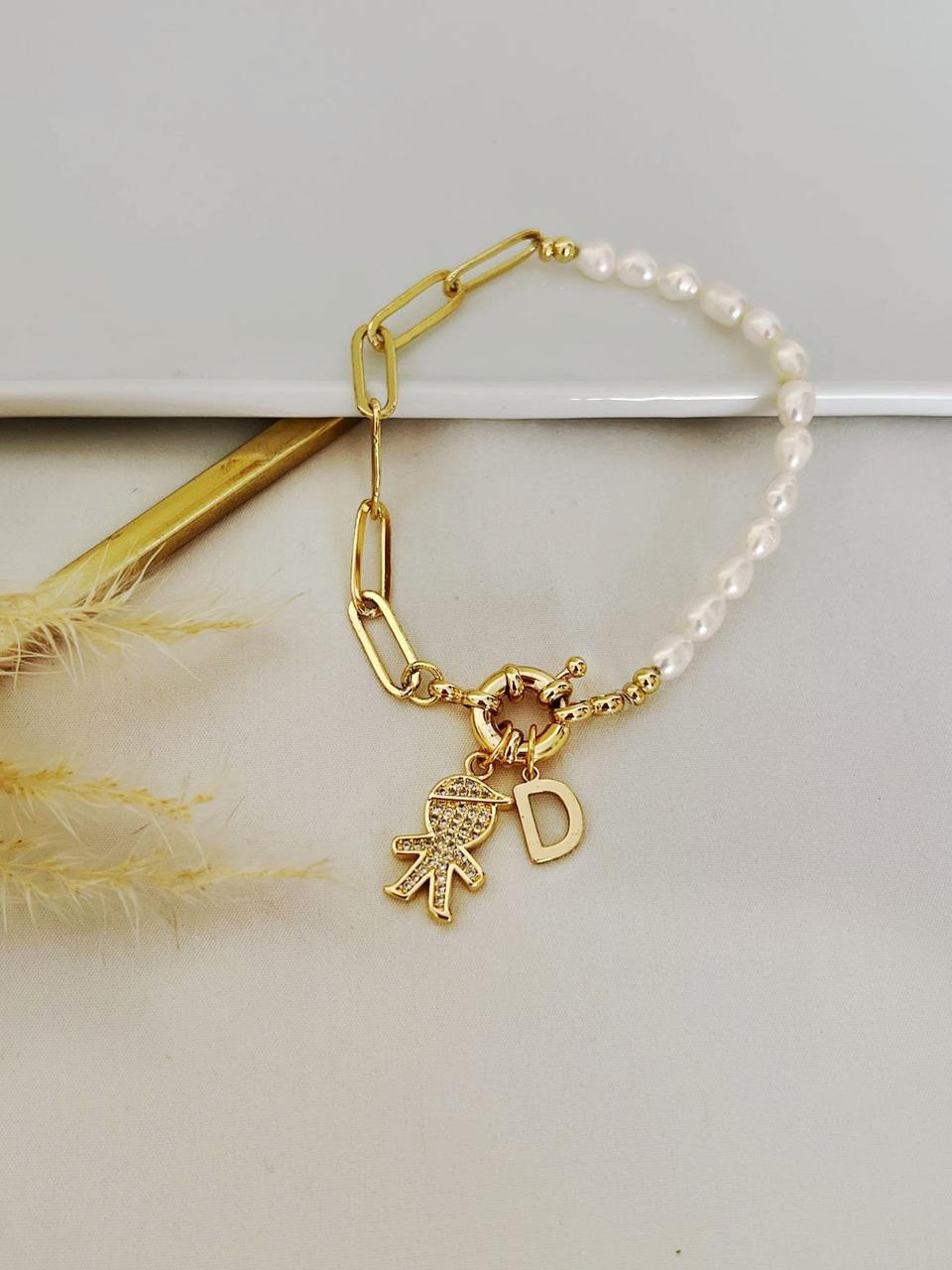Pulsera Sweet Love - Eslabones Clip y Perlas