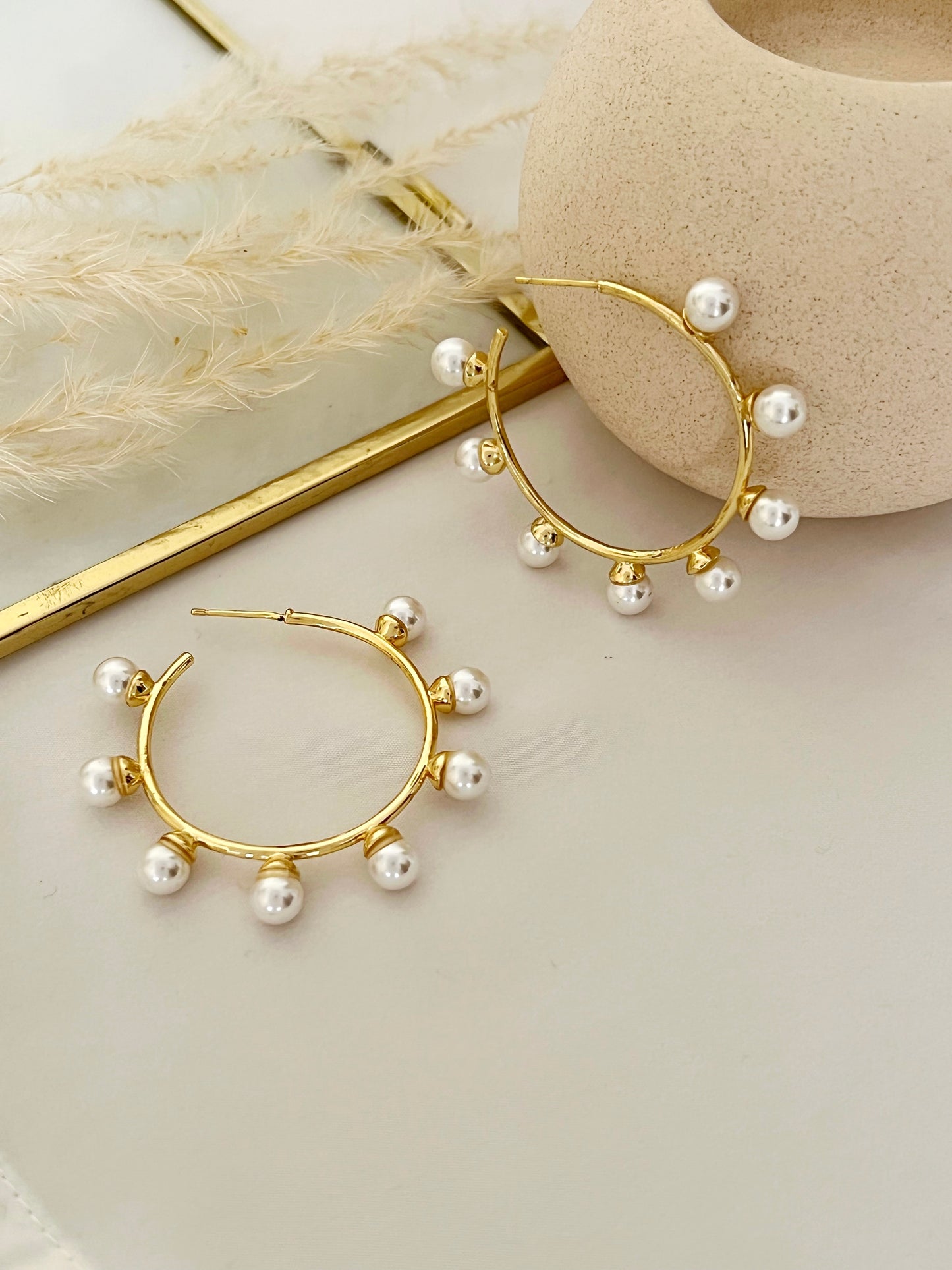 Argollas con Perlas