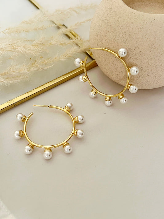 Argollas con Perlas