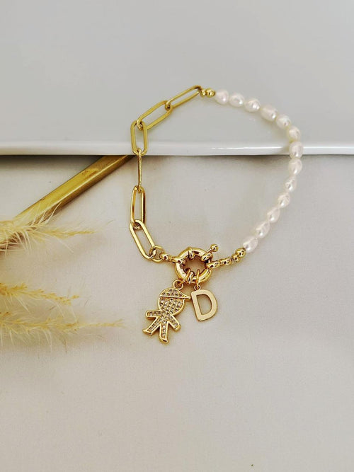 Pulsera Sweet Love - Eslabones Clip y Perlas